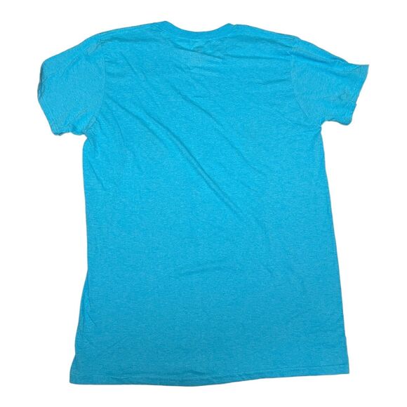 Disney Parks T-Shirt Mens L Blue Summer Home Castle Ears World Logo Fun Vacation - Picture 6 of 7